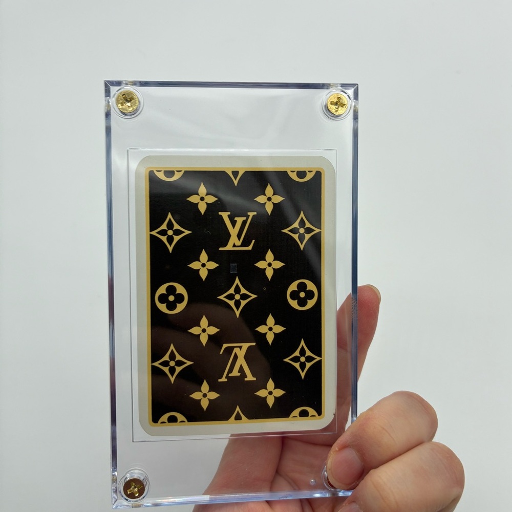 Louis Vuitton Monogram Playing Card in Acrylic Case